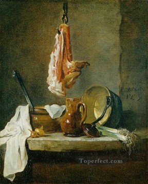 古典的な静物画 Painting - 牛肉 ジャン・バティスト・シメオン・シャルダンの静物画